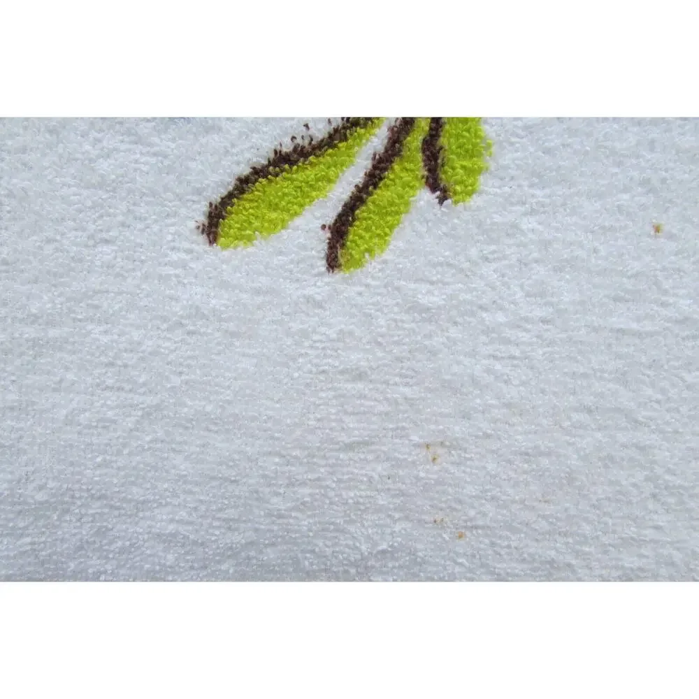 Dundee Oversize Beach Towel Hand Printed Bold Blue Green Floral 60x27 Vintage